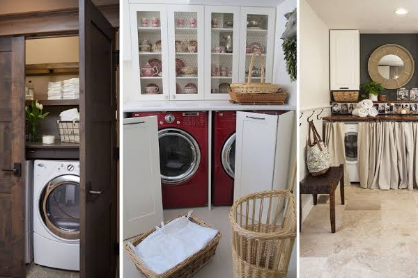 Creative Ways to Hide a Washing Machine Inside a Small Bathroom or Kitchen