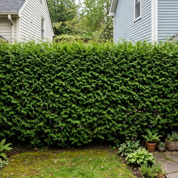 Living Privacy Screens for Small Residential Backyards With Limited Space Between Neighboring Properties